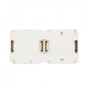 Розетка 2-м ОП Quteo 16А IP44 250В 2х2P+E с заземл. защ. шторки с крышкой бел. 782323