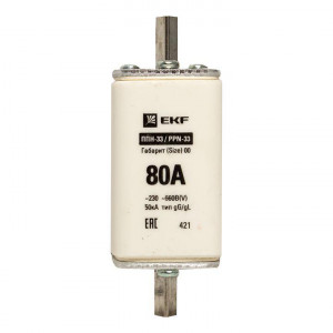 Вставка плавкая ППН-33 160/80А габарит 00 PROxima fus-33/160/80