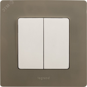 Выключатель 2-кл. СП Etika 10А IP20 250В 10AX безвинтов. зажимы механизм бел. Leg 672202