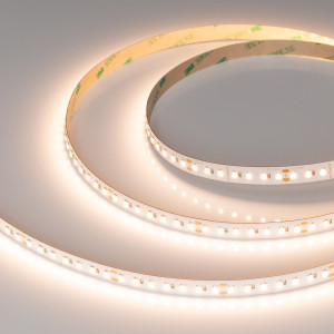 Лента RT-A140-10mm 24V Warm3000 SUN (20 W/m, IP20, 2835, 5m) 037831, Светодиодная лента RT-A140, открытая. Светодиоды 2835, 140 шт/м (700 шт на 5 м), белая плата, ширина 10.5 мм, скотч 3M. Цвет ТЁПЛЫЙ 3000 K, цветопередача CRI>97 SUN (R9>90), угол 120°. Питание 24V, мощность 20 Вт/м (100 Вт на 5 м). Размеры 5000x10.5x1.7 м