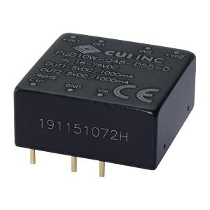 PQD10W-Q48-D512-D, Преобразователи постоянного тока в постоянный с изоляцией dc-dc isolated, 10 W, 18 75 Vdc input, 5/12 Vdc, 1000/417 mA, dual regulated output, DIP