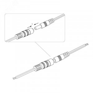 Разъем питания DC штекер 2,1х5,5мм с проводом 20 см 14-0313