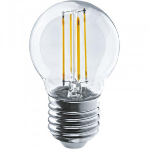 Лампа светодиодная филаментная 80 885 OLL-F-G45-12-230-4K-E27 12Вт шар прозрачная 4000К нейтр. бел. E27 1200лм 220-240В 80885