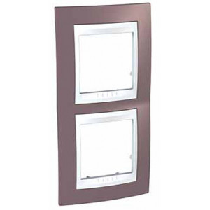 UNICA ХАМЕЛЕОН РАМКА 2-постовая, вертикальная, БЕЛЫЙ/ ЛИЛОВЫЙ C3(5) MGU6.004V.876