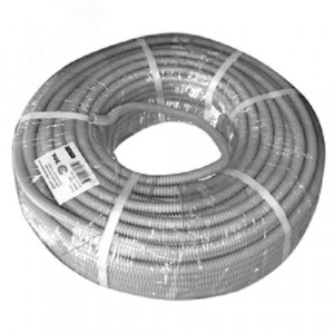 Труба гофрированная ПВХ (серый) d 16мм с зонд. легкая 100м (15) Б0020033