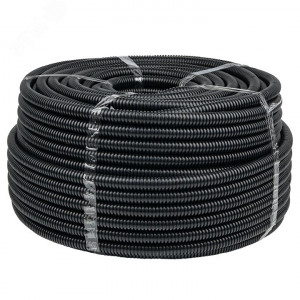 Труба гофрированная d20мм с протяжкой безгалоген. трудногорючая (FRHF) (уп.100м) Plast PROxima FRHF-20