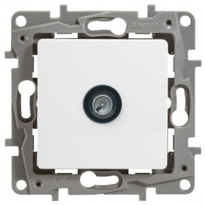 Розетка телевизионная оконечная TV СП Etika 5дБ 5-862МГц механизм бел. Leg 672265