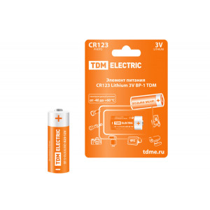 Элемент питания CR123 Lithium 3V BP-1 SQ1702-0036