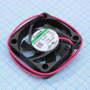 MF40101VX-1000U-A99, Вентилятор аксиальный постоянного тока 12В, 40x40x10 мм, 0.087 А, подшипник скольжения, Vapo, подключение-провод, уровень шума 31.4 дБа, воздушный поток 16.73 куб.м/ч, 8500 об/мин, мощность 1.05 Вт, авторестарт