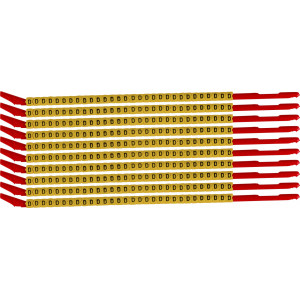 brd333113, SCNG-10-D клипсы жёлтые, 300шт/упак, для провода 2,8-3,4мм диаметра, легенда D