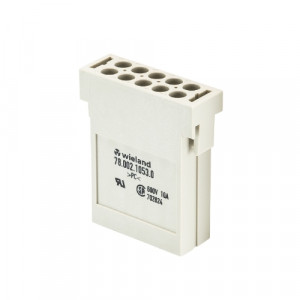 Розеточная контактная вставка FLE BUC 10 25, Розеточная контактная вставка, обжимная фиксация, 10 полюсов, типоразмер FLEX, 250V, 10A, (обжимные контакты поставляются отдельно)