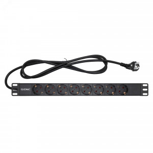 Блок распределения питания (PDU) 19" 16A, Вых:8 Schuko, Вх:Schuko R519SH8