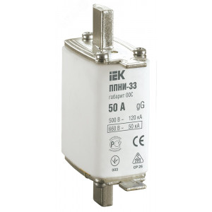 Плавкая вставка предохранителя ППНИ-33, габарит 00С, 50А DPP11-050