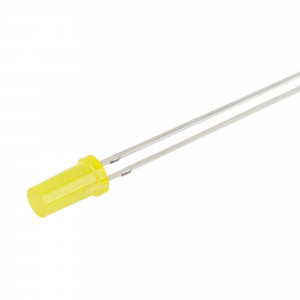 Светодиод ARL-3033UYD-250mcd 005489, Поставка под заказ от 5000 шт. Выводной цилиндрический светодиод, d=3 мм, диффузная желтая линза. Цвет свечения желтый (590 нм). Угол излучения 100°. Сила света Iv=100-250 мкд при If=20 мА. VF=1.8-2.4 В. Рекомендуемый постоянный рабочий ток <16-17 мА.