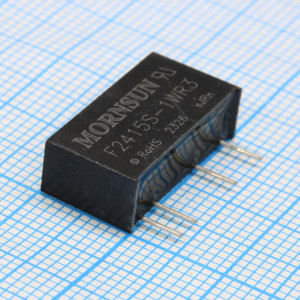 F2415S-1WR3, Преобразователь DC/DC на печатную плату 1 Вт вход 21.6...26.4 В выход 15 В/0.067 А, 1 Вт (THТ)