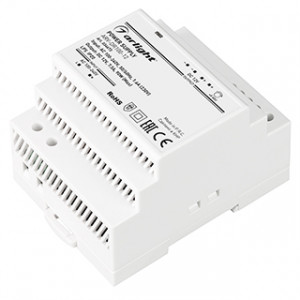 Блок питания ARV-DR100-12 (12V, 7.5A, 90W) 034673, Источник напряжения с гальванической развязкой для светодиодных изделий. Входное напряжение 100-240 VAC. Выходные параметры: 12 В, 7.5 А, 90 Вт. Негерметичный пластиковый корпус IP 20 для установки на DIN-рейку. Габаритные размеры длина 70 мм, ширина 90 м