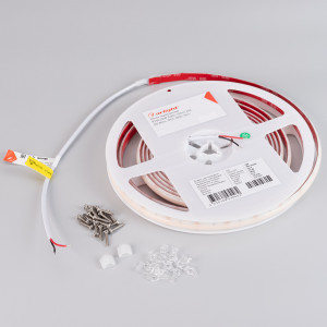 Лента герметичная RTW-SEW-A304-10mm 24V Day4000 (25 W/m, IP65, 2835, 5m) 045216, Светодиодная лента RTW-A304, герметичная IP65 (SEW - матовое силиконовое покрытие). Светодиоды SMD 2835, 304 шт/м (1520 шт на 5 м), белая плата, скотч 3M. Цвет ДНЕВНОЙ 4000 K, цветопередача CRI>80, угол 160°. Питание 24 В, мощность 25 Вт/м (125 Вт на 5 м)