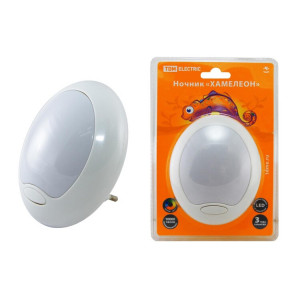 Ночник "Хамелеон" D 95 с выключателем,белый , 0,5 Вт, 220 В SQ0357-0005