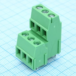 DG500A-5.0-06P-14-00A(H), Винтовой клеммный блок c рельефной обоймой, 6 контактов. Серия DG500А-5.0