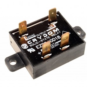 EZE240D18, Реле твердотельное для коммутации переменного тока 280В 18А, вход DC 32В 15мА, изоляция 2.5кВ, схема перехода через ноль, нормально разомкнутое, -40...80°C