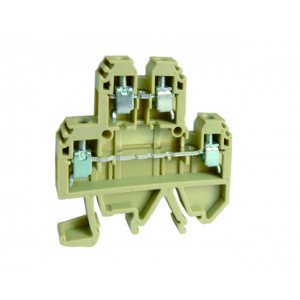 Этажная клемма USK-4/2-2, Этажная клемма, 2 этажа, тип фиксации провода: винтовой, номинальное сечение: 4 мм кв., 32A, 500V, ширина: 6 мм, цвет: бежевый, тип монтажа: DIN35