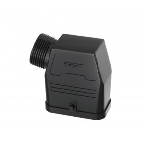 Крышка разъема HCP-SO-2P-M25, Крышка разъема на кабель, типоразмер HC, с уплотнителем, 1 отверстие с резьбой для кабельных вводов M25x1,5, с боковым расположением, без защелки (упоры под одну защелку), материал корпуса: пластик