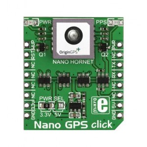 MIKROE-1912, Nano GPS click, Встраиваемый GPS модуль на основе Nano Horne