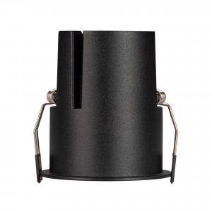 Светильник MS-ATLAS-BUILT-R72-20W Warm3000 (BK-BK, 30 deg, 230V) 035466, Встраиваемый светильник даунлайт. Мощность 20 Вт, св. поток 1640 лм, 82 лм/Вт, теплый 3000 K, CRI>90, UGR<16, угол 30°, напряжение питания 230 В. Черный круглый корпус из алюминия, степень защиты IP20. Размер: диаметр 72 мм, высота 79 мм. Монтаж встраивае