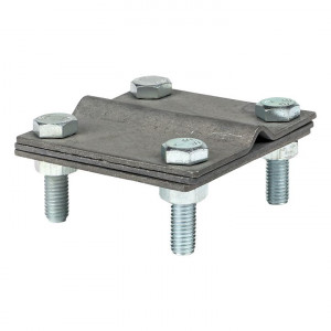 Зажим полоса 40 - прут 10 (3 пластины 70х70мм) HZ lp-g3101