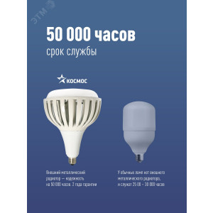 Лампа светодиодная KOSMOS premium HWLED 200Вт 175-265В E40 4500К КОСМОС KHWLED200WE4045