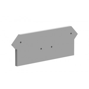 Торцевая крышка 225101, Торцевая крышка, для клемм TA2.5-2-2, цвет: серый