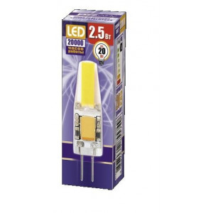 Лампа светодиодная LED 2.5вт G4 12B 200Lm теплый белый COB 2855749