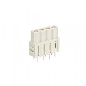 Розеточный разъем на кабель 8213 BL/4 G OB, Розеточный разъем, вертикальный, на кабель, шаг: 5.08 мм, 4 полюса, фиксация провода пайкой, исполнение: без маркировки, 690V, 12А, цвет: серый