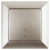 4-102-04 Выключатель с подсветкой, 10А-250В, СУ, Solo, шампань (10/200/2400) Б0043273