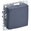 Розетка BRITE РСбш10-3-БрМ 16А IP20 с заземл. защ. шторки с крышкой маренго BR-R16-16-K35