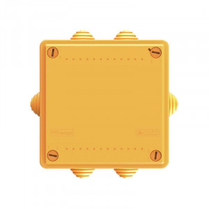 Коробка ответвительная FS 100х100х50мм 4р 450В 6А 4кв.мм с каб. вводами и клеммн. IP55 пластик. FSB11404