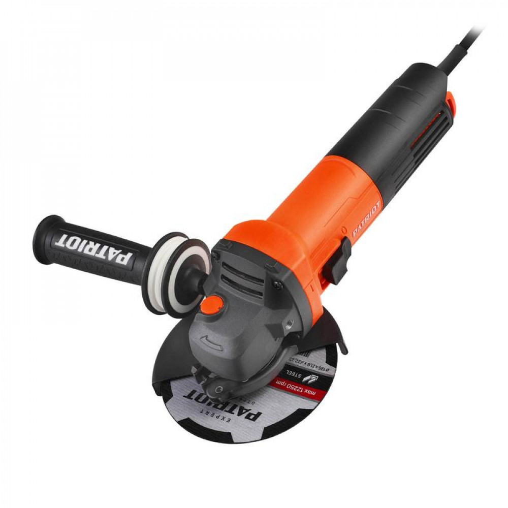 Изображение товара Углошлифовальная машина AG 125 PATRIOT 850Вт диск 125мм пылезащищенная