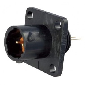 UTS08E2S, Стандартный цилиндрический соединитель 2P Sckt Receptacle Square Flange Sz 8E