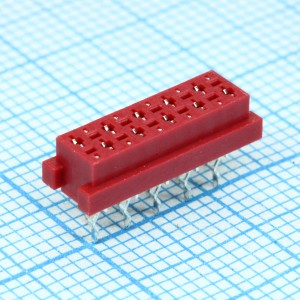 KLS1-204F-10, Mini Match розетка для DIP монтажа на плату 10 контактов