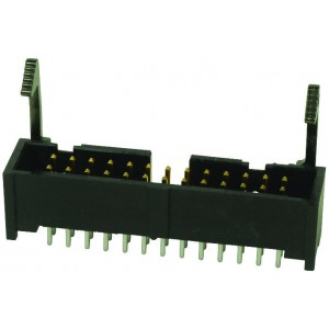 1761606-9, Соединитель защищенный 26 контакт(-ов) 2.54мм луженый прямой монтаж в отверстие туба