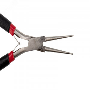 Круглогубцы Мини 120мм никелированные, авторазжим, обливные рукоятки 12-4606