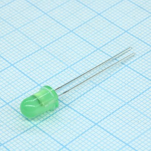 LFG3360-PF, Светодиод 5мм мигающий/зеленый/565нм/10-17мкд/60°/2.4Гц/3-12в