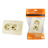 Розетка двойная 2П+З 16А сл. кость 