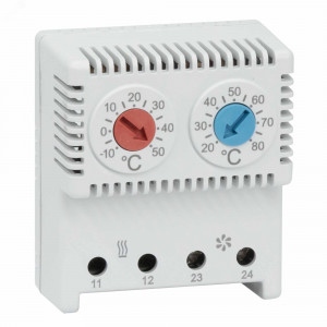 Термостат сдвоенный диапазон темп. для NC контакта: 10-50градС; для NO: 20-80град.C R5THRV13