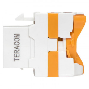 Модуль Keystone TERACOM CS Cat.6A неэкранированный 110 IDC 180 градусов самозажимной (Toolless) оранжевый TRCS-KSTN-RT180-6AUTP-OR