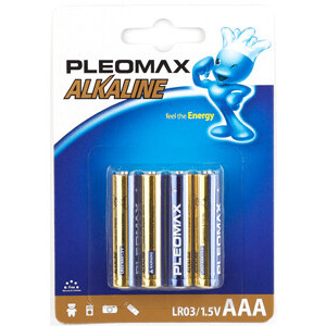 Батарейки Pleomax LR03-4BL Alkaline (40/400/25600) (кр. 4шт) [C0019241]