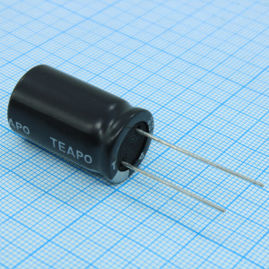 KSG336M400S1A5M25K, Конденсатор алюминиевый электролитический 33мкФ 400В ±20% (16х25мм) радиальный 7.5мм 260мА 5000часов 105°C россыпь