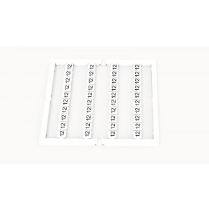 Маркировка (в кассетах) ZW5-40P-19-45Z(H), Кассета с маркировочными шильдиками, для клемм сечением 2,5 мм.кв., верхняя, 40 шильдиков, нанесенные символы: 12, с вертикальным расположением, размер шильдика: 4.5 x 4.9 мм, цвет: белый