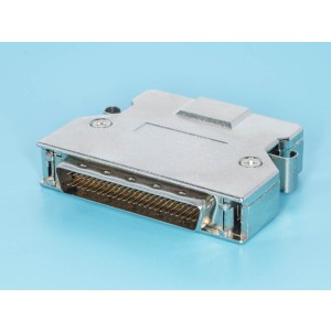 MD-50M, Разъем Micro D-SUB 50 контактов, вилка на кабель с корпусом, пайка