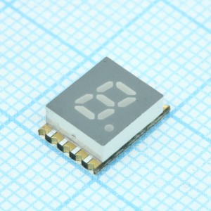 KCSA02-123, 1 разрядный сегментный индикатор smd 5,08мм/зеленый/570нм/2.2-4.3мкд/ОА